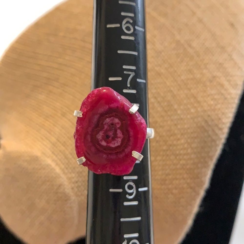 Real Rainbow Solar Quartz 925 Sterling Silver ring